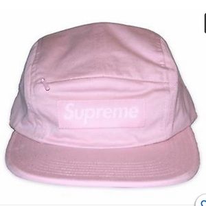 Supreme Front Panel Pink ZIP Camp Cap
